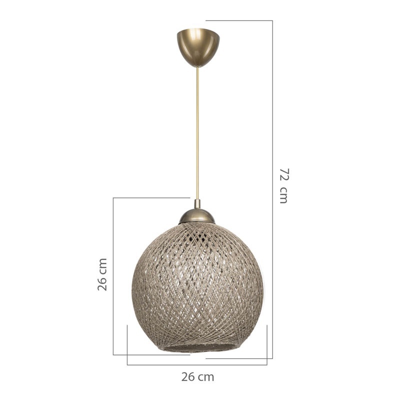 Lustra Leshia maro 26x26x72 cm - 3 | YEO