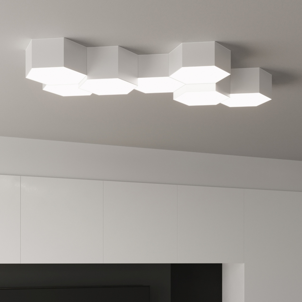 Lustra Sunde Alb 30.5x26.5x13.5 cm