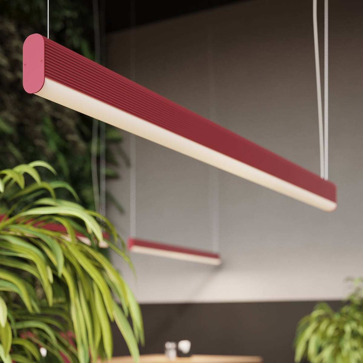 Lustra suspendata LED Farge Roz 4000K 120x8x150 cm
