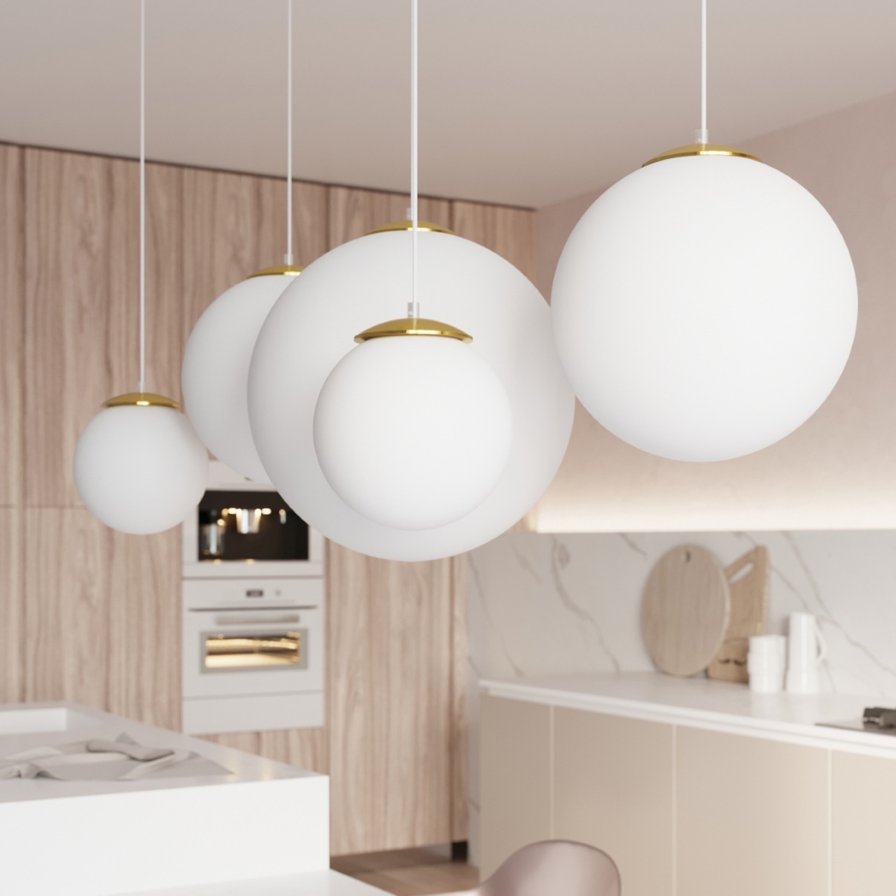 Lustra suspendata Ugo Auriu 40x40x130 cm