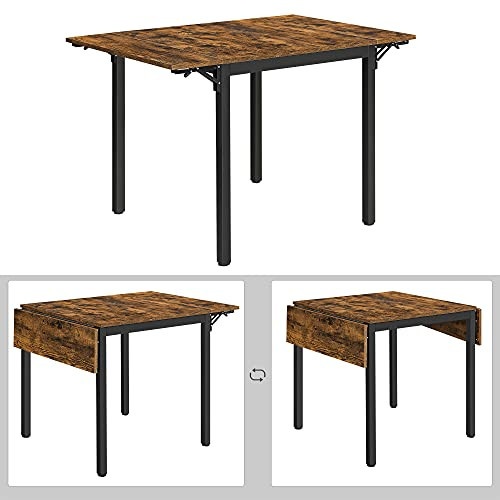 Masa Dining extensibila, Vasagle, Negru , 120x78x75 cm