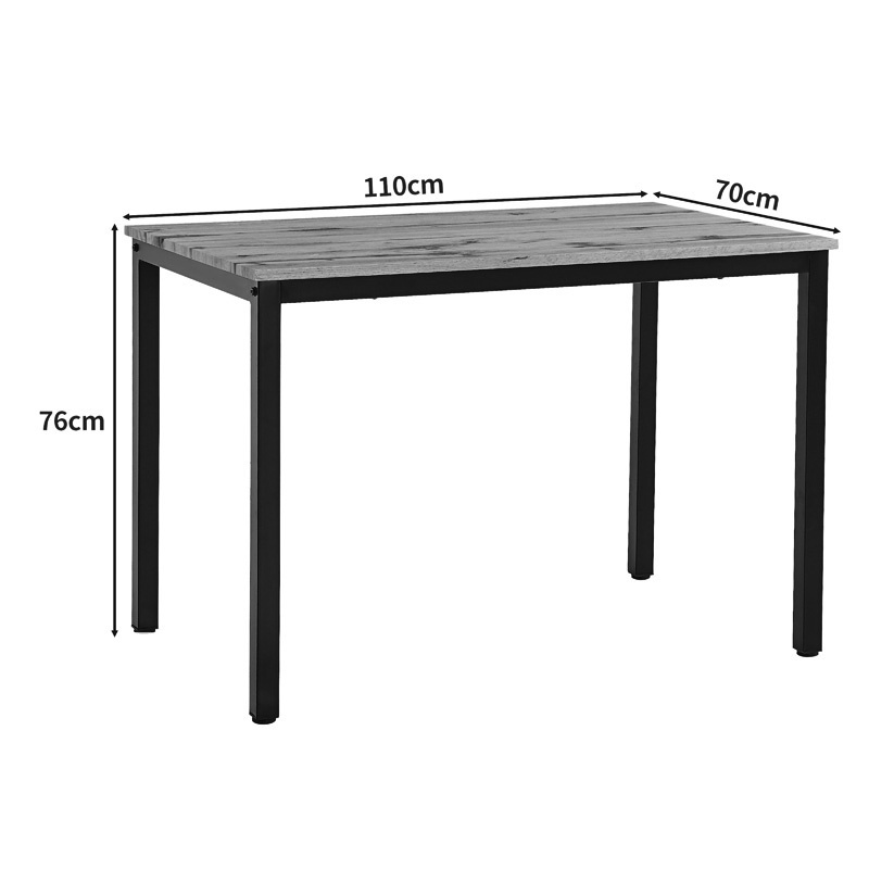 Masa dining Witte, Pako World, MDF, Sonoma cu picioare negre, 110x70x76 cm