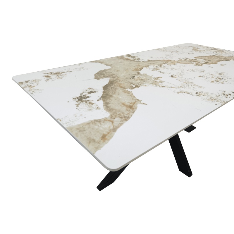 Masa, piatra sinterizata, Bethan, Pako, Alb 180x90x75 cm - 5