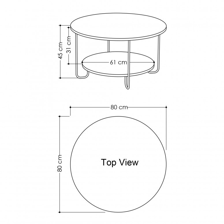 Masuta de Cafea Corro Coffee Table - Alb - 2 | YEO