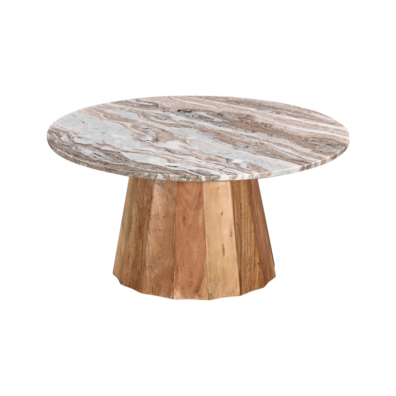 Masuta de cafea Ezerdian boho Maro 90x90x45 cm - 1 | YEO