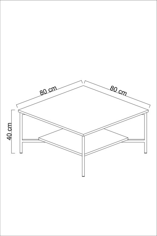 Măsuţă de cafea Gold, Alb- Negru - 3 | YEO