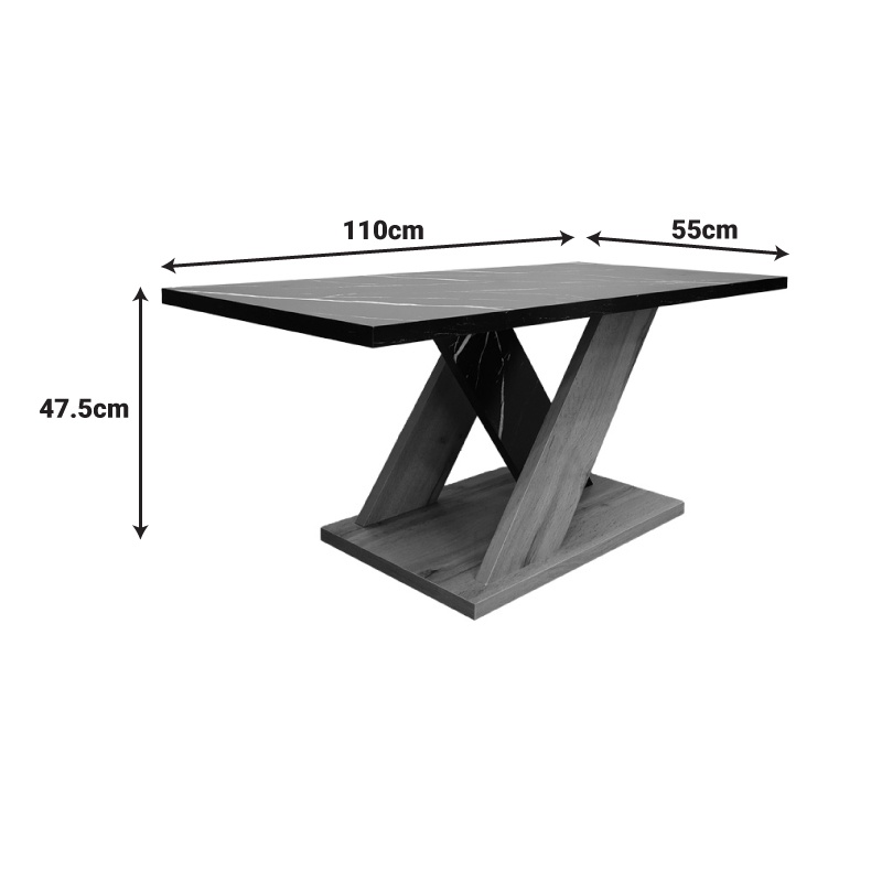 Masuta de cafea Solange Natural 110x55x47.5 cm