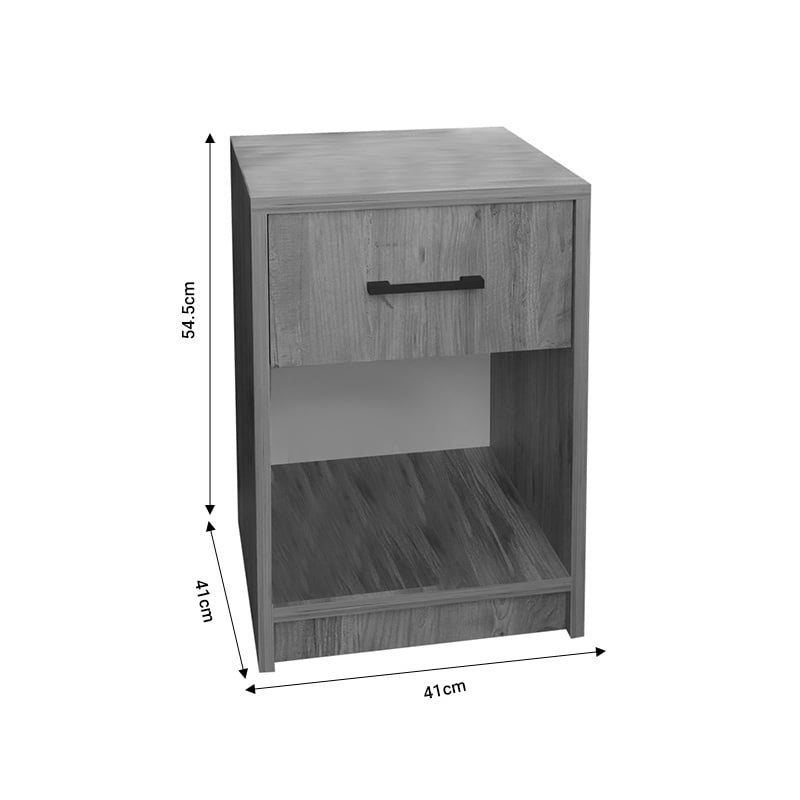 Noptiera Ponil melamina alba 41x41x54.5 cm - 3 | YEO