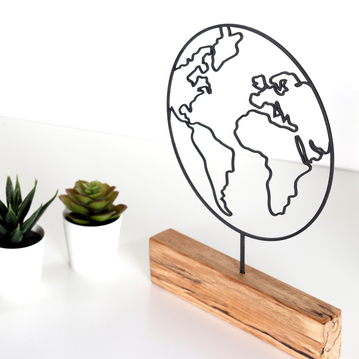 Obiect decorativ World Negru 22x30x3.5 cm - 2 | YEO