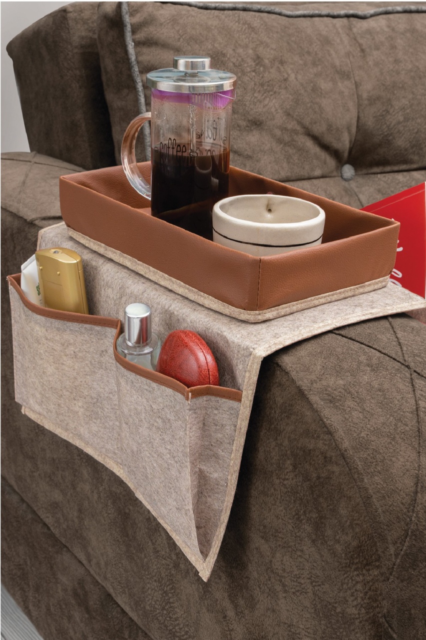 Organizator brat canapea KALS-03938 Crem 50x21x27 cm