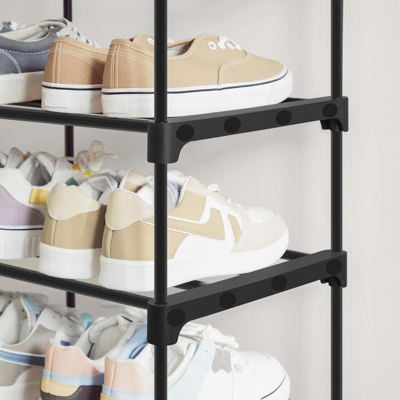 Pantofar modular Negru Songmics 92x30x194 cm - 3 | YEO