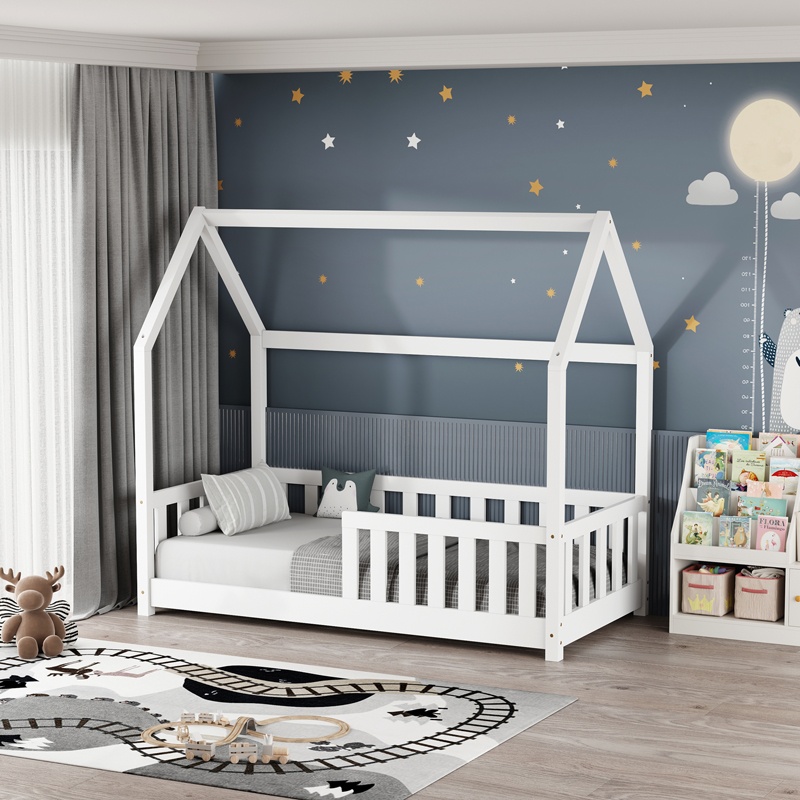 Pat pentru copii Bambie, Pako World, Alb, 70x140 cm - 1 | YEO
