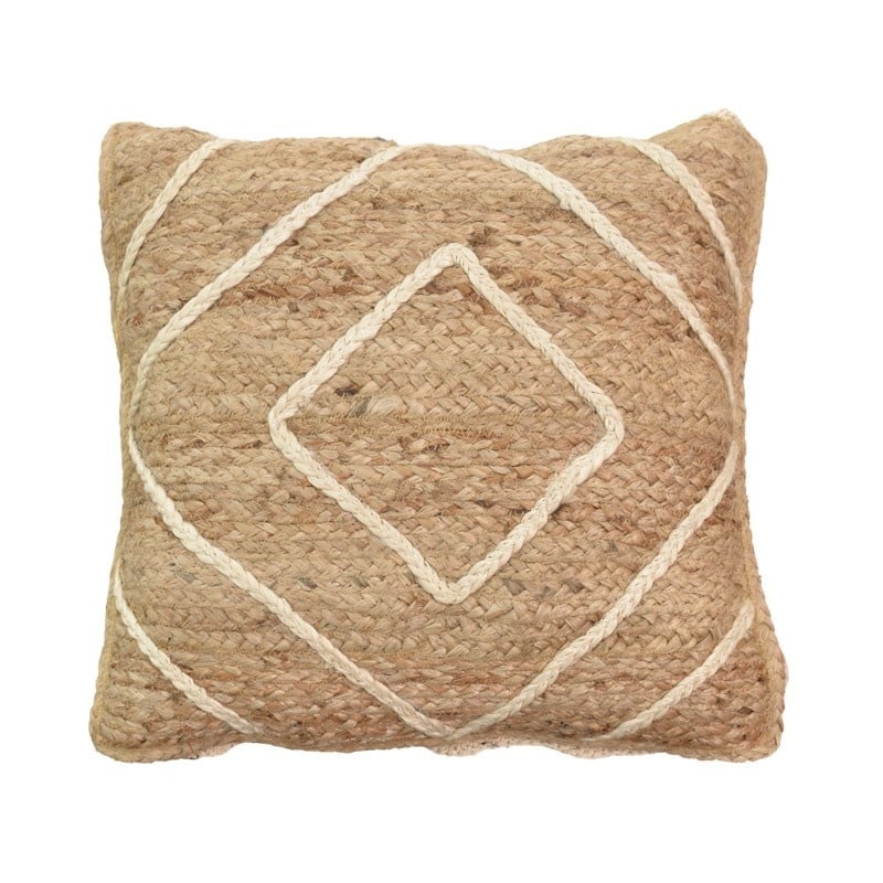 Pernuta decorativa ratan Teddiens Boho Pako World Natural 45x45x2.5 cm