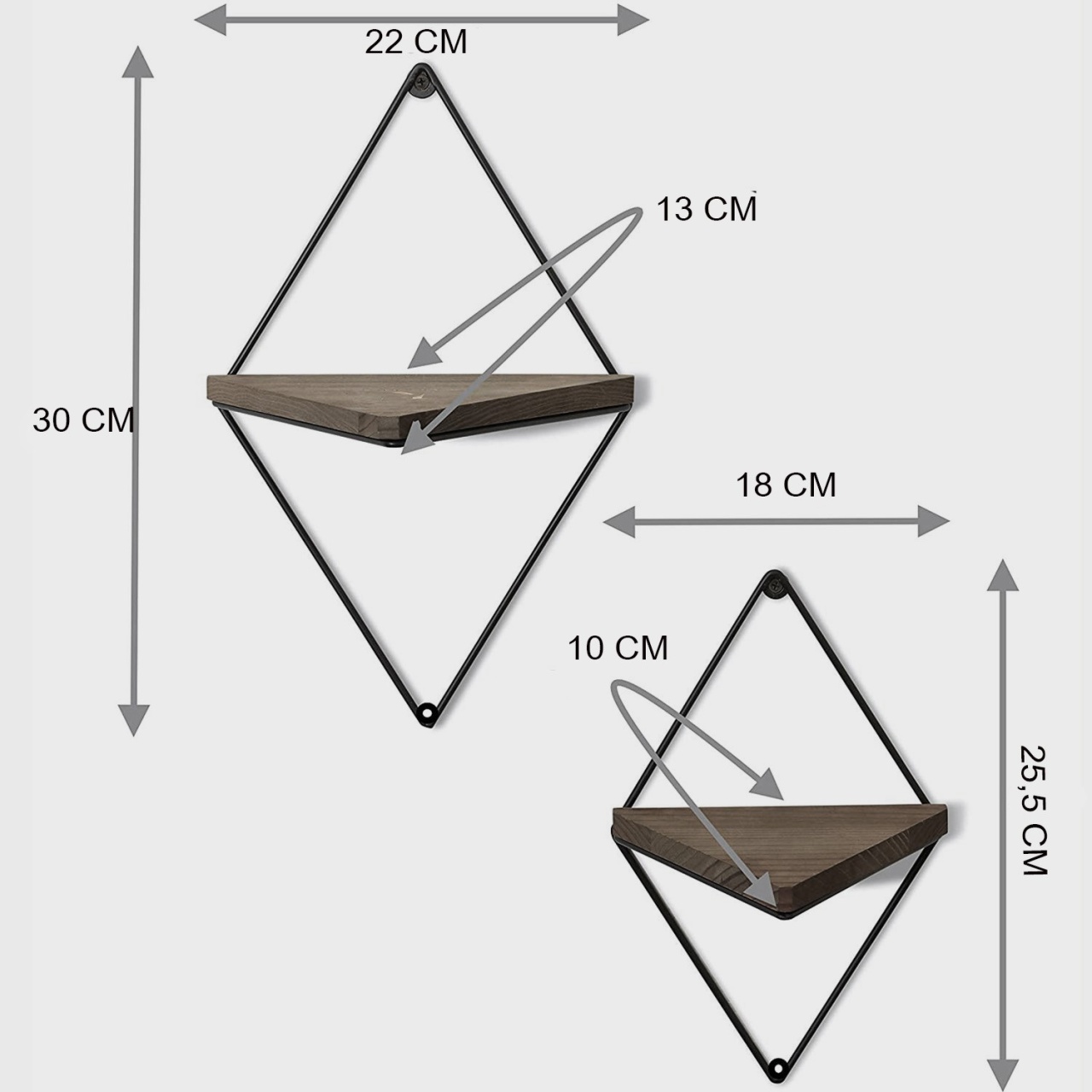 Raft din lemn Wr043 Nuc 22x30x13 cm - 4 | YEO