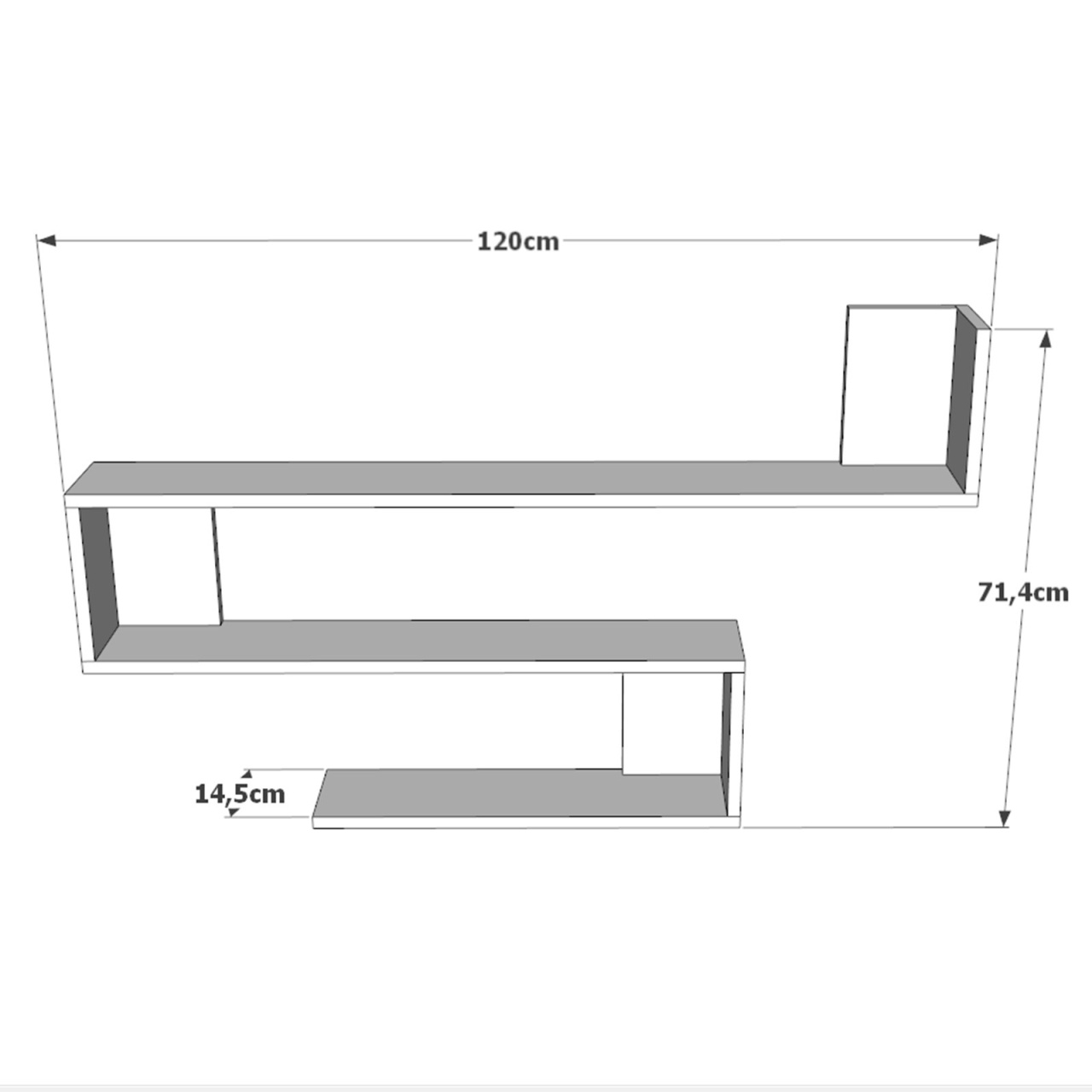 Raft Wl10 Alb 120x71.4x14.5 cm