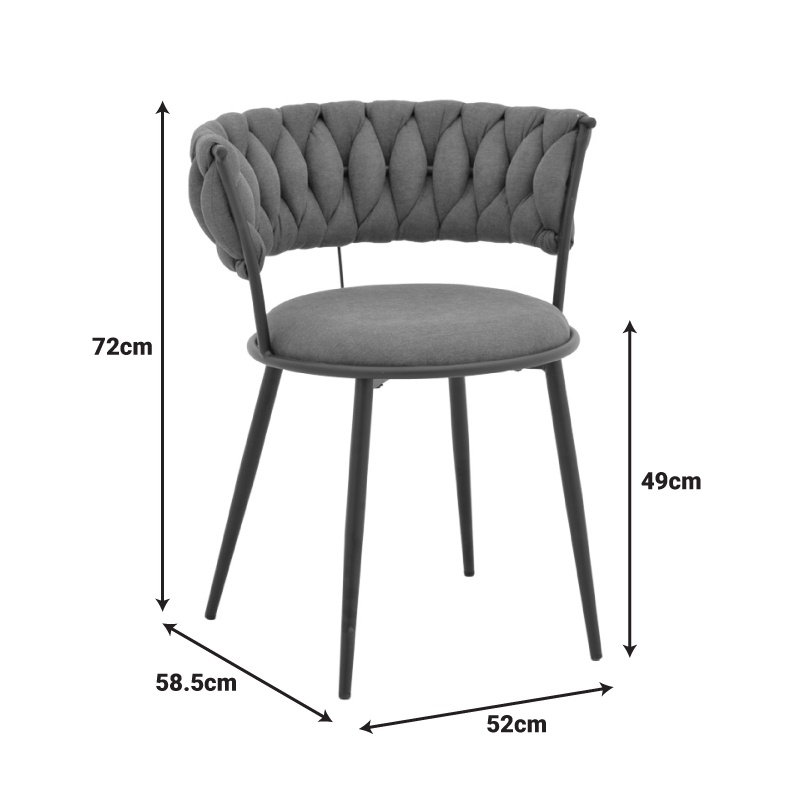 Scaun cu brate Alkia I Ecru 57x58.5x72 cm