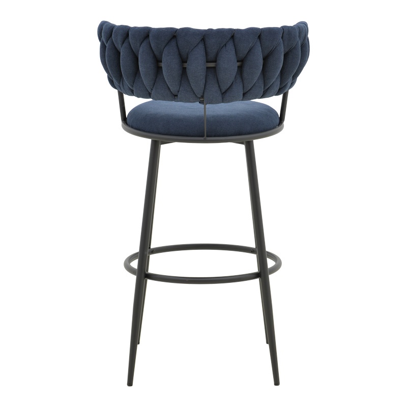 Scaun de bar Alkia I Albastru inchis 50x56x95 cm - 4 | YEO