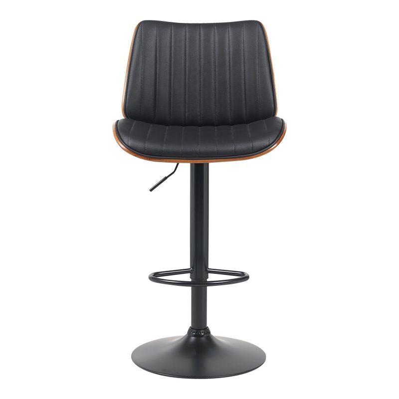 Scaun de bar Amani Negru 50.5x54x107.5 cm - 4 | YEO
