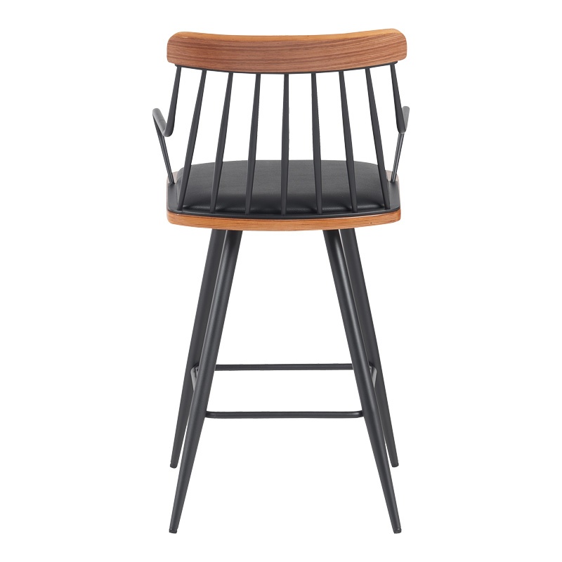 Scaun de bar Posse Negru 48x54x92.5 cm - 4 | YEO