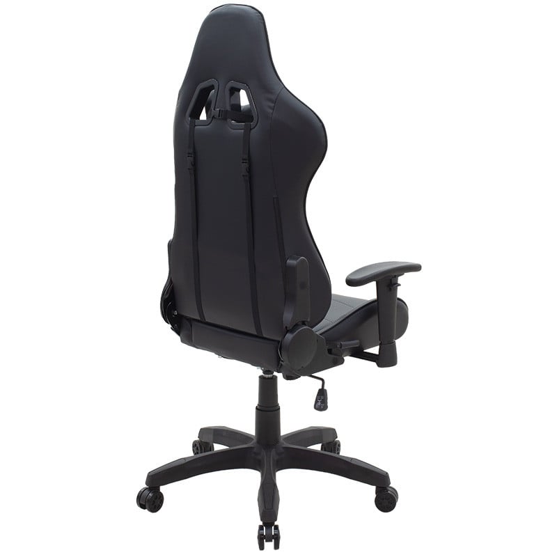 Scaun de gaming Hartley piele ecologica negru - 3 | YEO