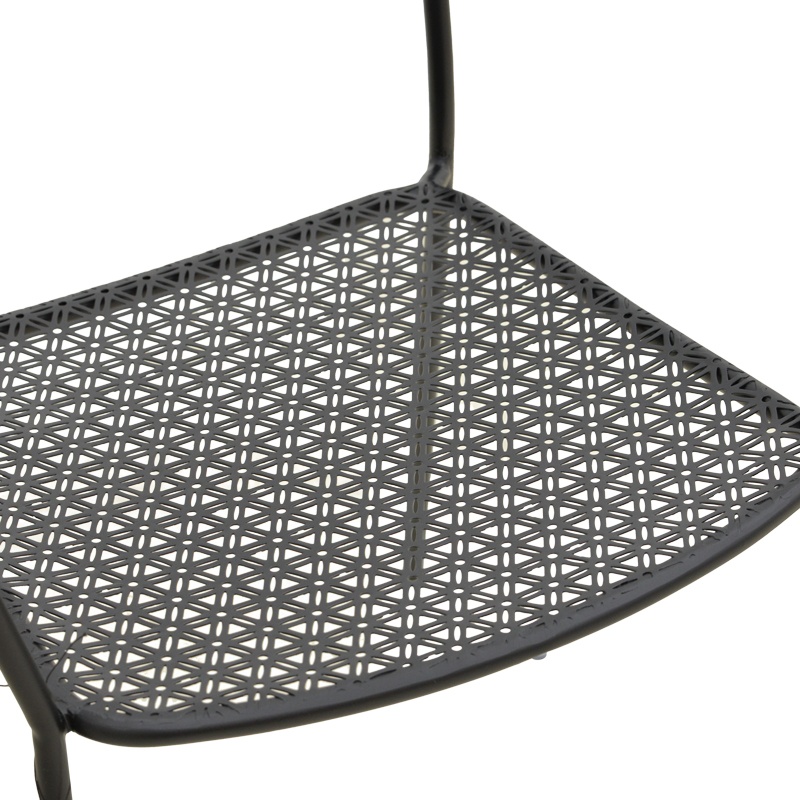 Scaun de gradina Stivuibil, Federal, Negru, 58x57x81.5 cm