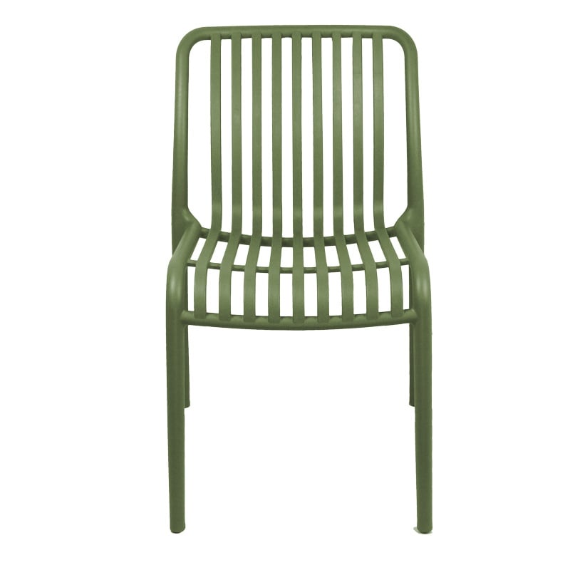 Scaun de gradina Zoi plastic PP verde inchis 42x58x79 cm - 3 | YEO