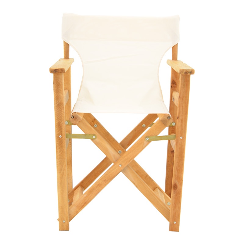 Scaun de regizor Kompa, Pako World, Lemn, Textil Ecru - 3 | YEO