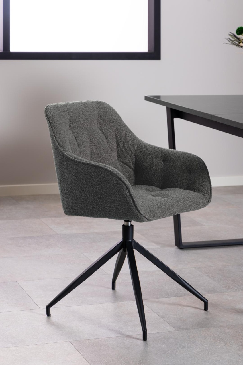 Scaun dining Brooke V1, Gri, 82x57x54.5 cm