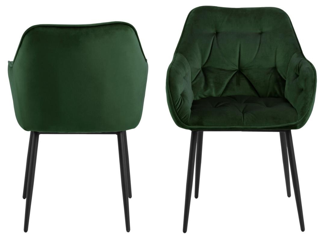 Scaun dining Brooke, Verde, 83x58x55 cm - Imagine 6