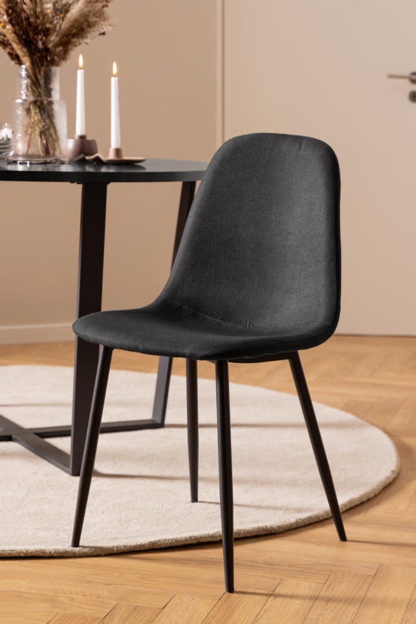 Scaun dining Celia, Negru, 86x44x54 cm - Imagine 2
