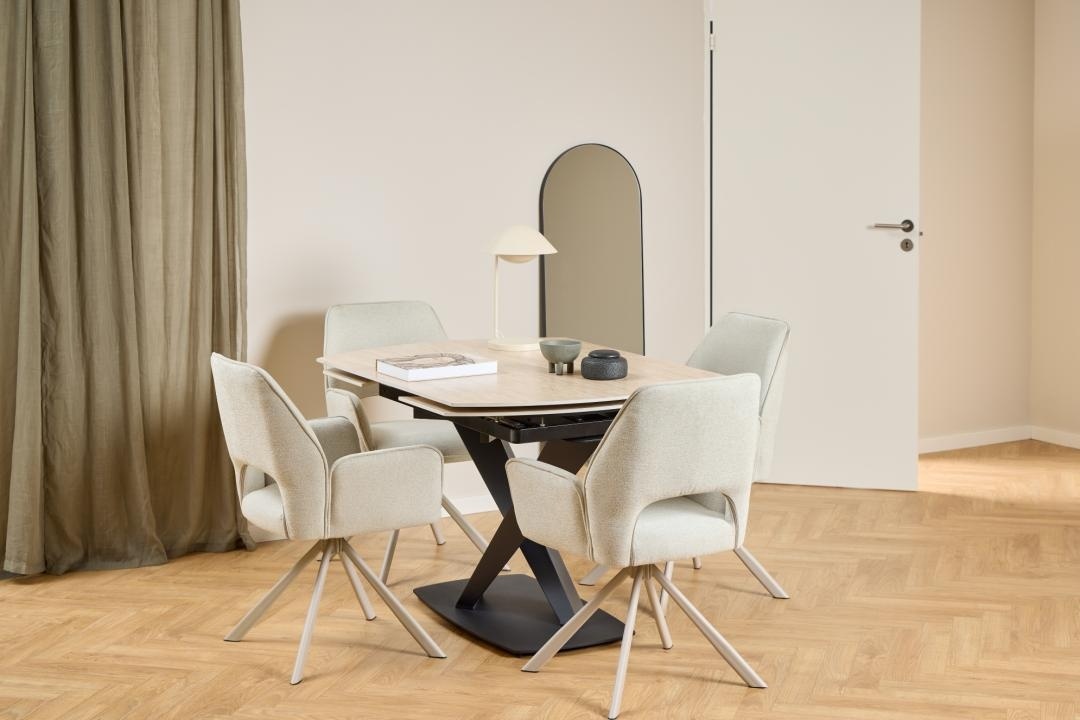 Scaun dining Graham, Bej, 87x59x62 cm - Imagine 2