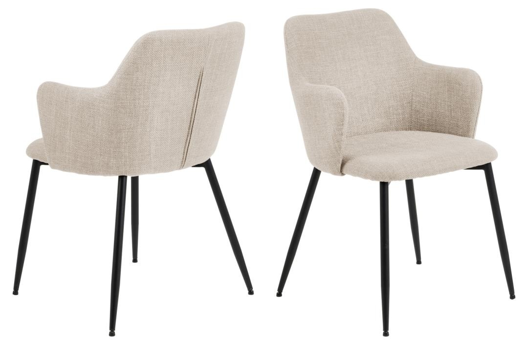 Scaun dining Ilsa, Bej, 84.5x54.5x60 cm - Imagine 4