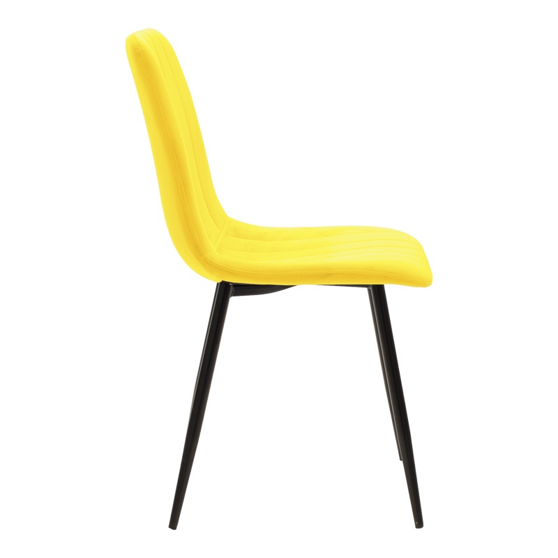Scaun Noor, Pako World, Catifea, Galben-Negru, 44x53x86 cm - 2 | YEO