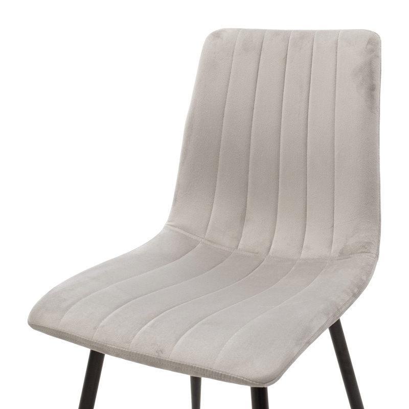 Scaun Noor, Pako World, Catifea, Gri-Negru, 44x53x86 cm - 4 | YEO