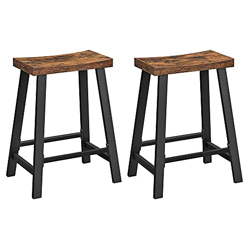 Set 2 scaune de bar, Vasagle, Negru , 46.2x33x60 cm - 1 | YEO