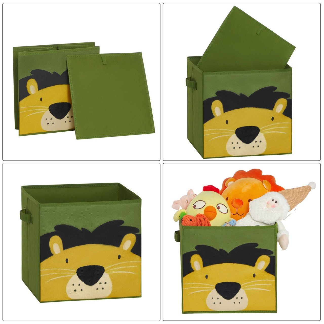 Set 3 cuburi depozitare jucarii copii Songmics Roz 30x30x30 cm - 1 | YEO