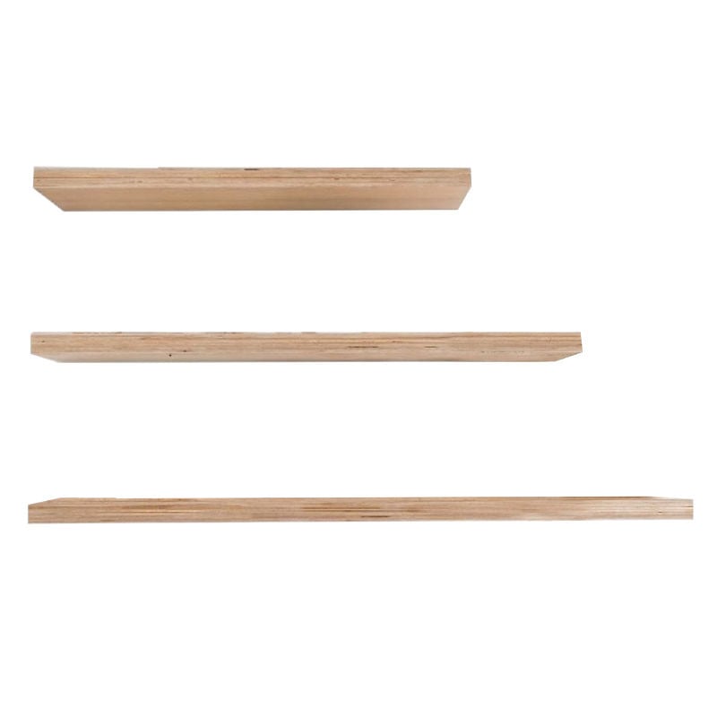 Set 3 Etajere Colton lemn masiv culoare lemn natural 60x8.5x3.5cm