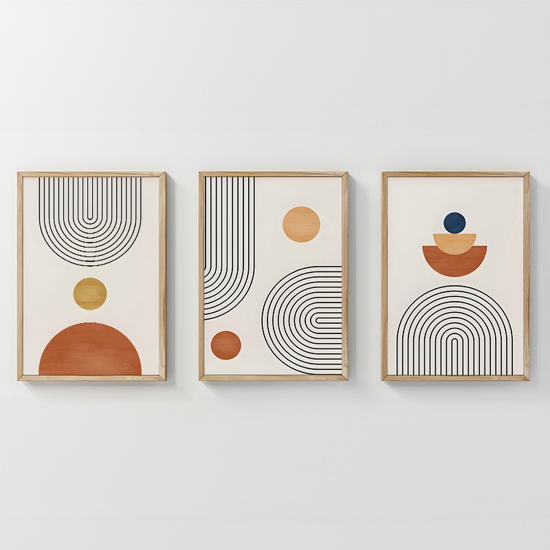 Set 3 tablouri Lenda Multicolor 33x1.5x48 cm