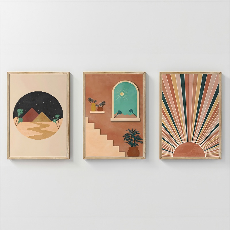 Set 3 tablouri Venven Multicolor 33x1.5x48 cm