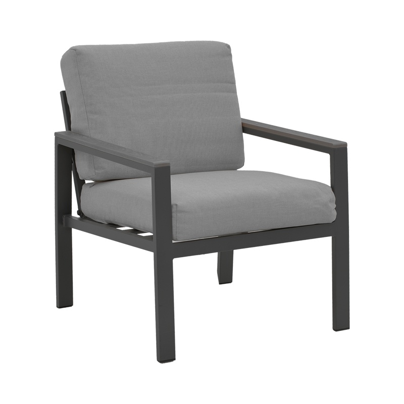 Set 4 buc masă și scaune de grădină Mabudu Gri 118x64x100 cm - 1 | YEO