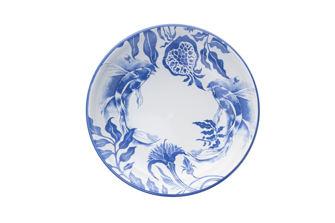 Set boluri de sos din ceramica (6 bucati) Mayd100 Albastru 13x13x3.3 cm