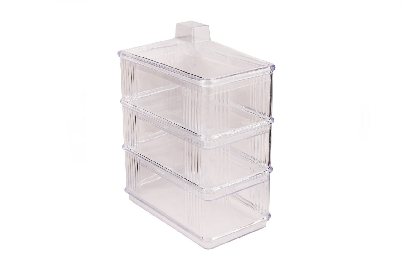 Set cutii de depozitare, 6 bucati Dikdort gena krik Transparent 17x10x49.5 cm