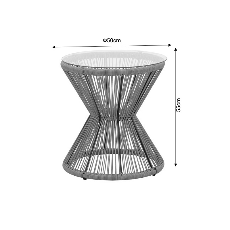 Set dining Naoki, pako World, 3 piese, ratan, Natural