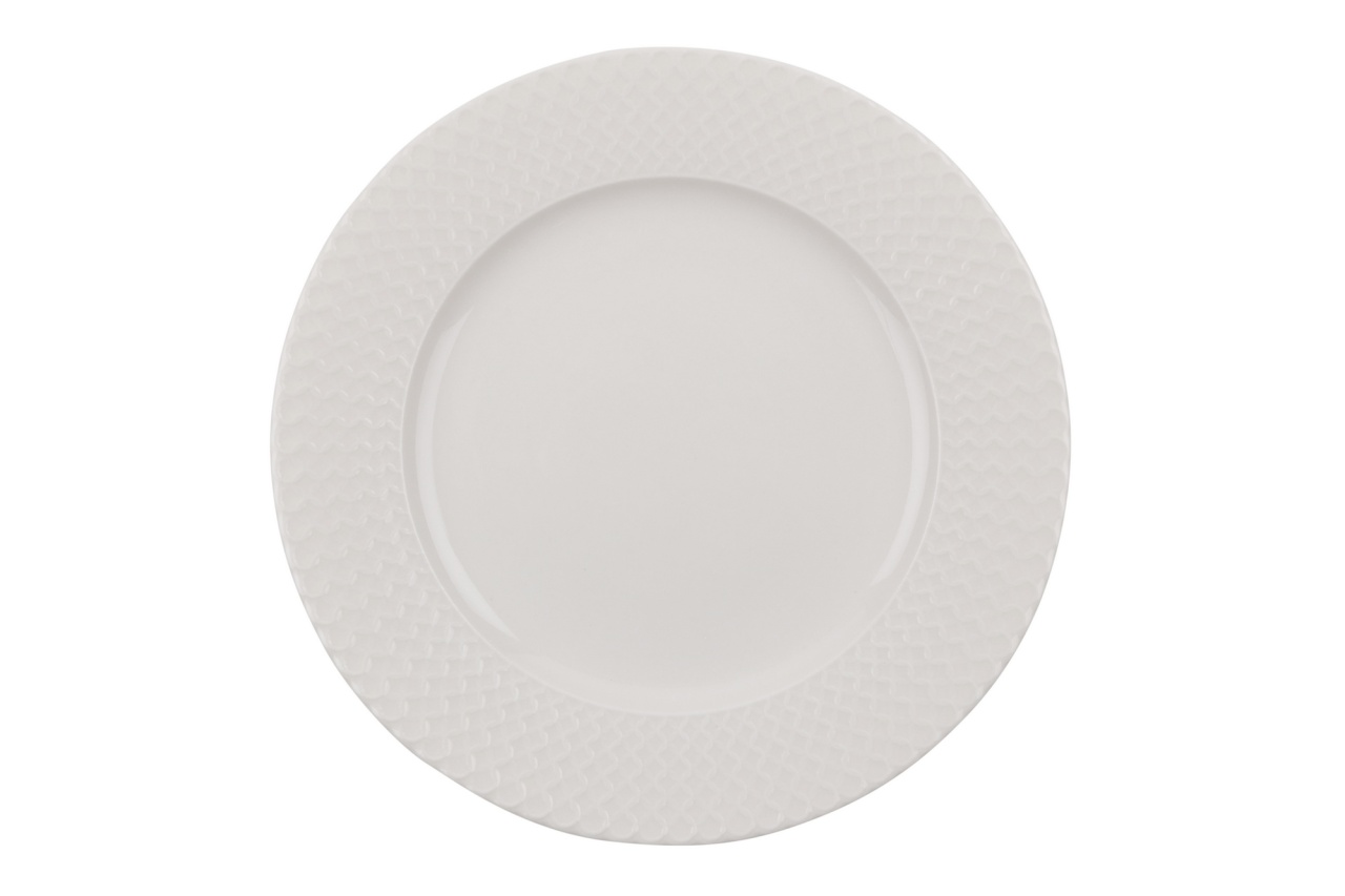 Set farfurii servire, 24 bucati Villa-Servisa Alb 22x22x2 cm