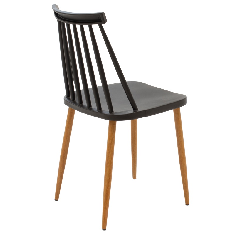 Set masa si scaune 5 buc Cuba Pako World Negru 120x70x76 cm - 2 | YEO