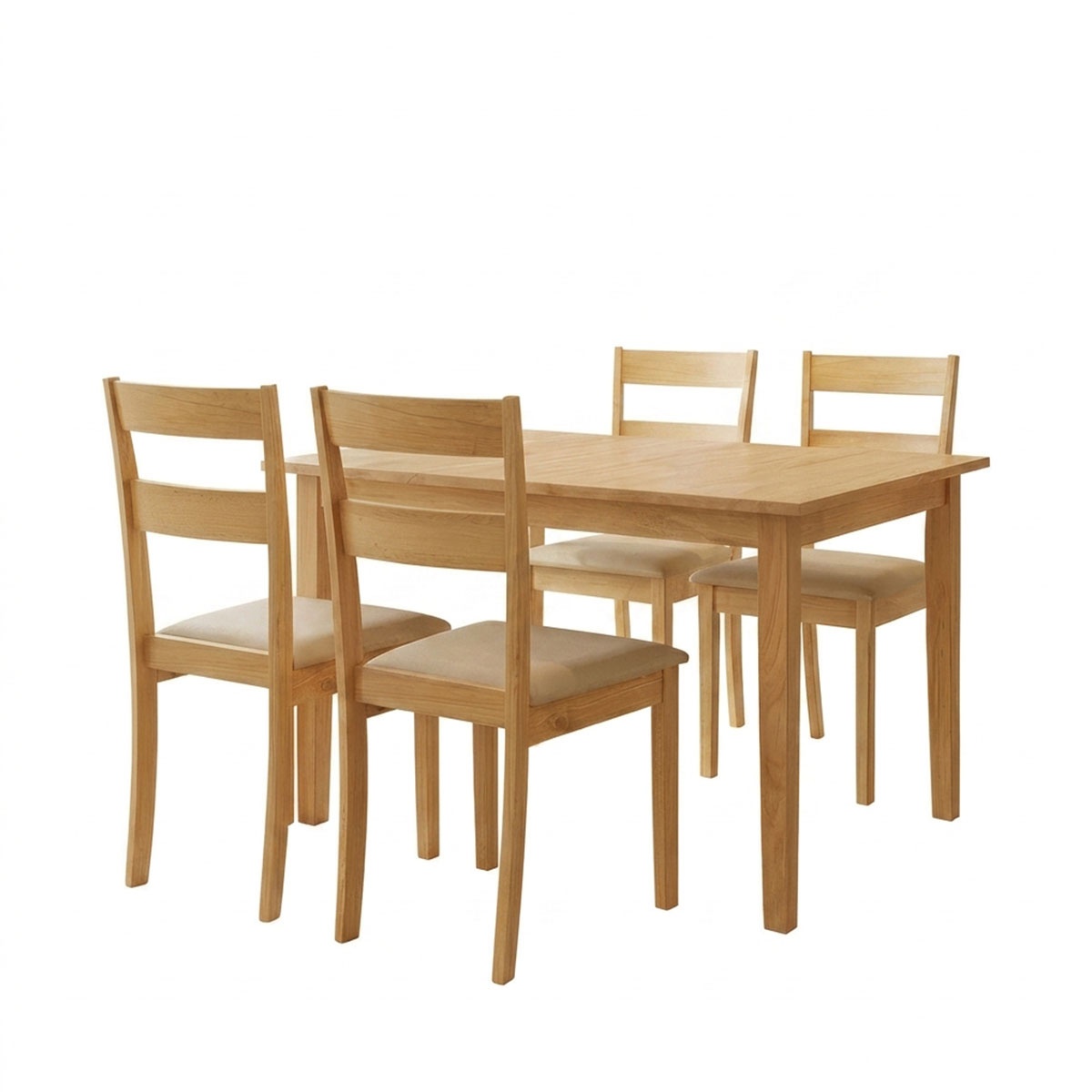 Set masa si scaune dining, 5 buc, Dallan Country, Pako, Natural 150x80x74 cm - 2