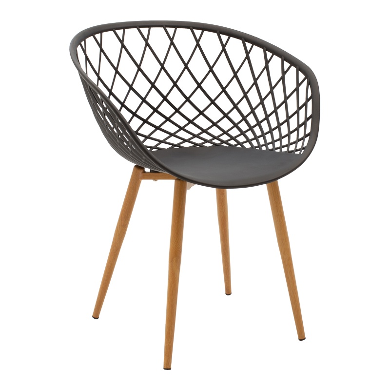 Set masa si scaune dining, 5 buc, Ezra Faragio, Pako, Antracit 120x75x75 cm - 5
