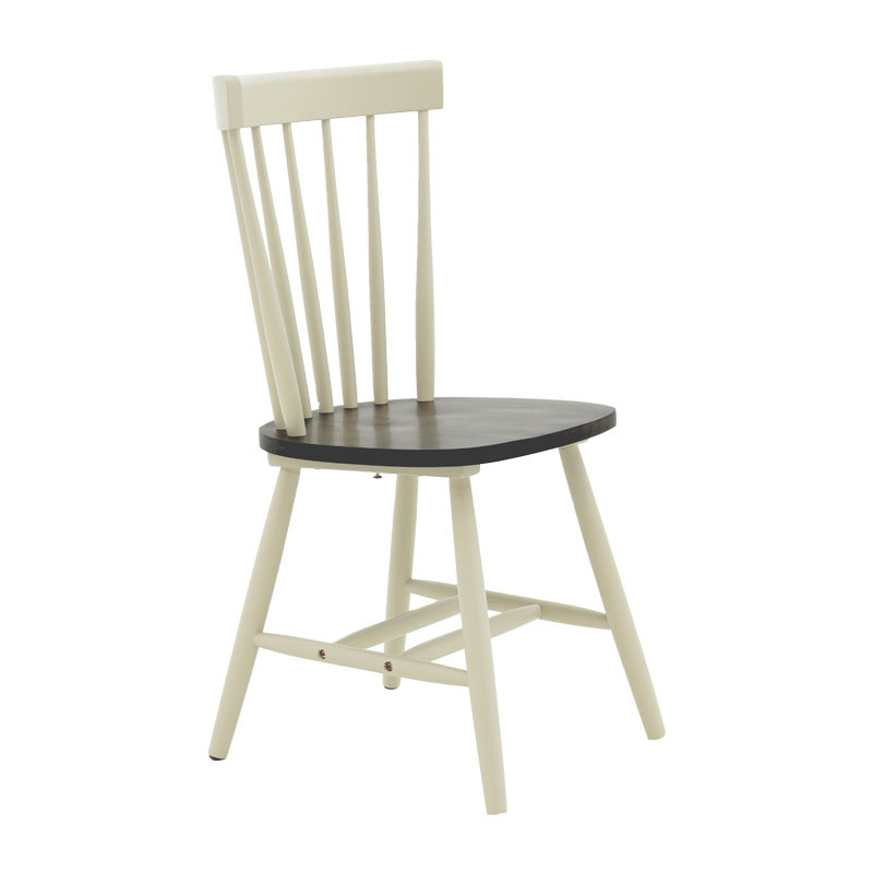 Set masa si scaune pentru sufragerie Biron - Larus 5 piese gri inchis - alb D120x75cm