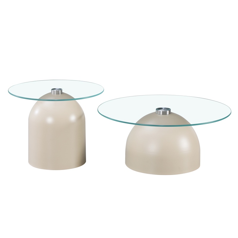 Set masute de cafea, 2 buc, Barel, Pako, Cappuccino 70x70x43 cm - 3