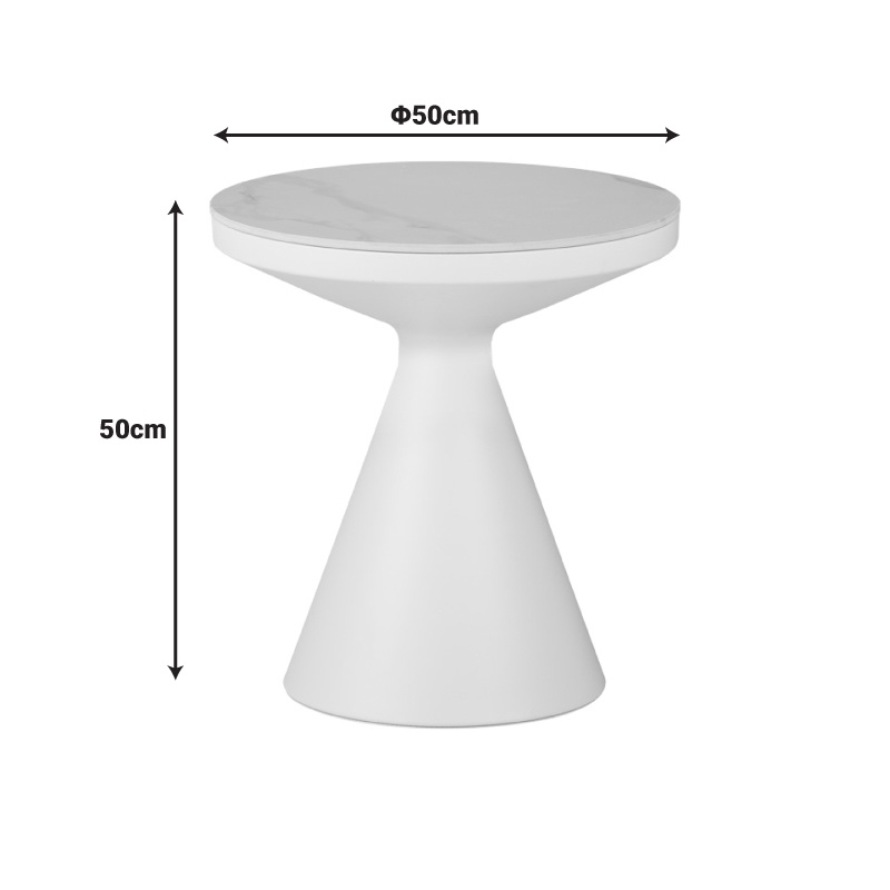 Set masute de cafea 2 buc Coozlin Alb 70x70x40 cm